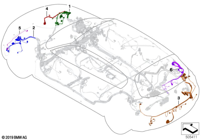 2020 BMW 230i xDrive Repair Cable Main Cable Harness Diagram