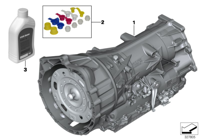 2012 BMW X3 Automatic Transmission GA8HP45Z Diagram