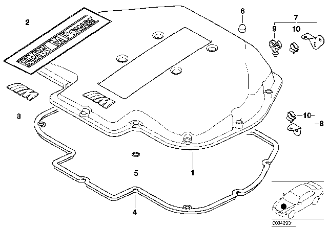 2001 BMW Z8 Intake Manifold, Air Collector Part Diagram 2