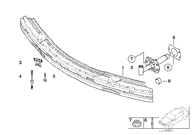 2002 BMW 325Ci Support, Front Diagram