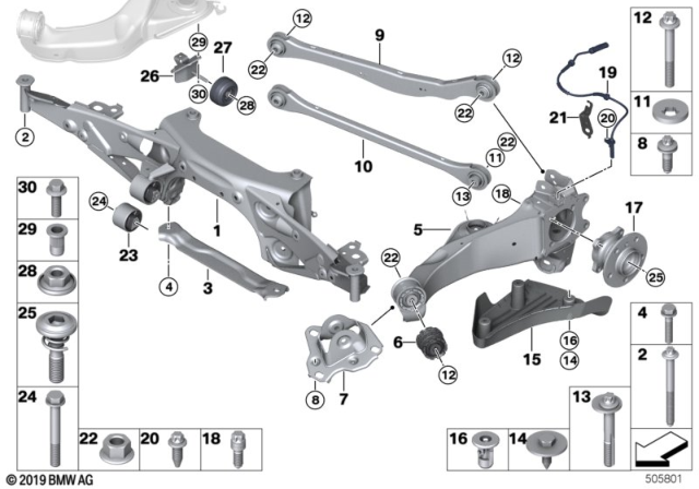 2020 BMW M235i xDrive Gran Coupe Screw, Self Tapping Diagram for 33306857401