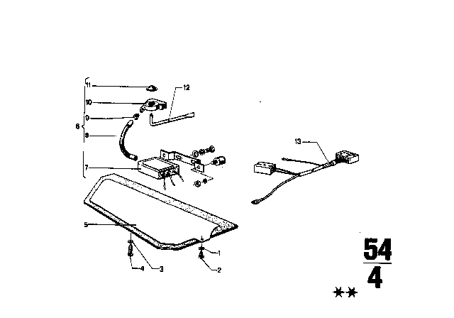 1969 BMW 1602 Electrical Drive Sliding Roof Diagram
