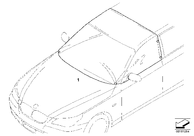 2017 BMW X6 sDrive35i(F16) Cover, Windscreen / Side Window Diagram