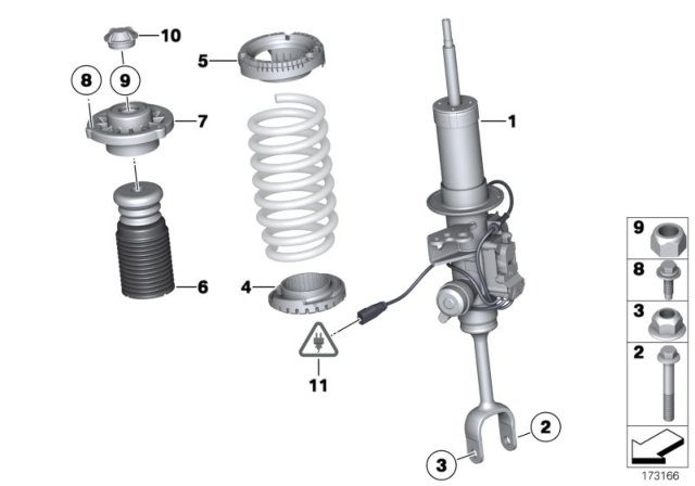 2014 BMW 650i Spring Strut, Front VDC / Mounting Parts Diagram