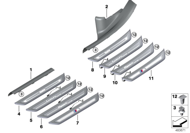 2018 BMW 640i xDrive Gran Turismo Cover, Entrance Diagram