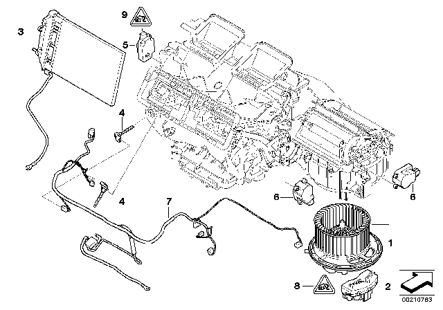 2009 BMW 135i Actuator Diagram for 64116956706