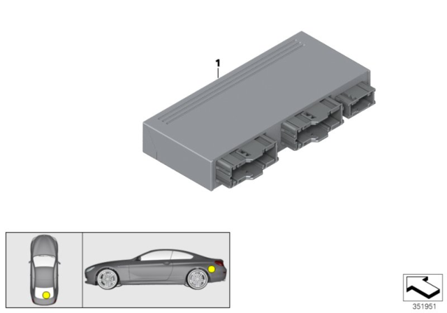 2020 BMW 440i Control Unit, Soft Top Module Diagram