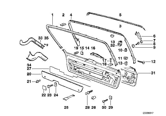 1994 BMW 525i Cable Clip Diagram for 61138355134