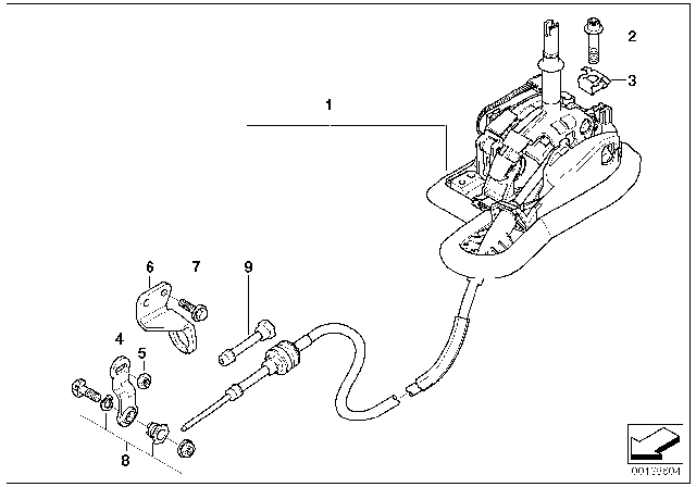 2004 BMW 320i Automatic Transmission Steptronic Shift Parts Diagram