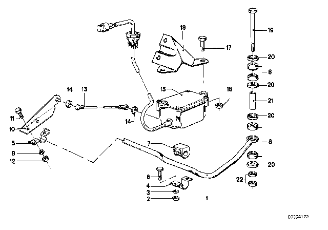1979 BMW 733i Rubber Mounting Diagram for 31352654110