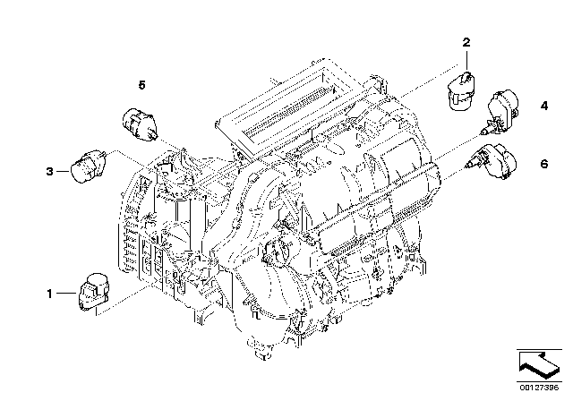 2007 BMW 530xi Actuator For Automatic Air Condition Diagram 1