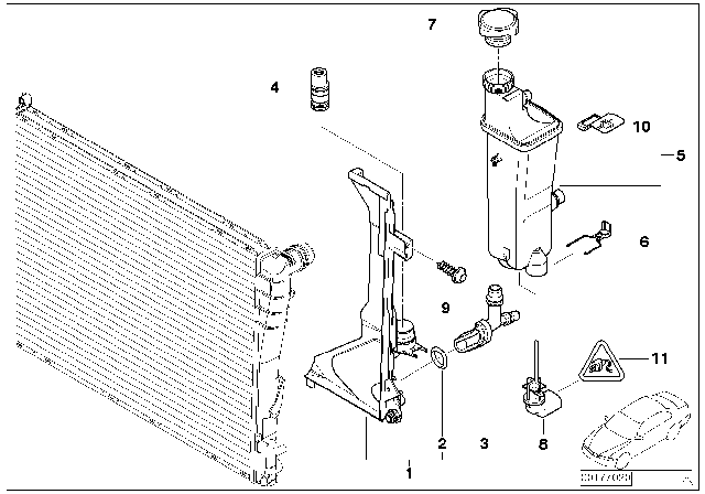 2002 BMW 325Ci Expansion Tank, Automatic Gearbox Diagram