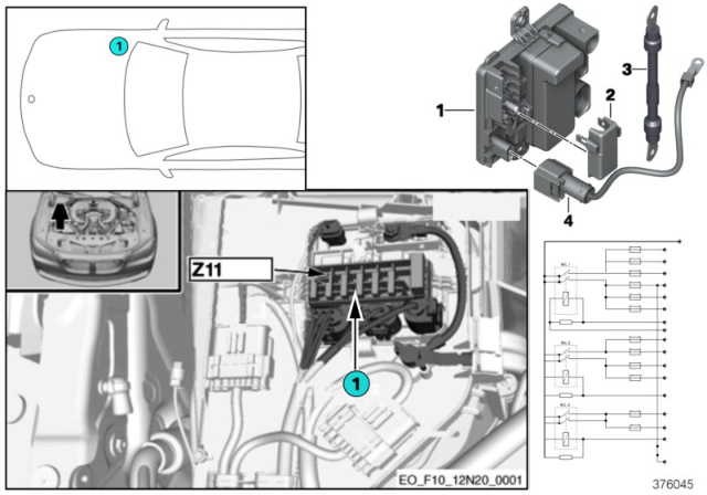 2015 BMW 550i Integrated Supply Module Diagram 2