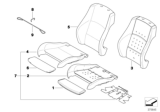 Diagram for BMW 1 Series M Seat Cushion Pad - 52108052272