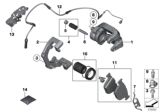 Diagram for BMW 750i Brake Caliper Bracket - 34216753681