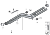 Diagram for BMW 740i Exhaust Pipe - 18307631309