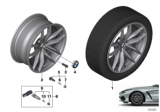 Diagram for 2019 BMW Z4 Alloy Wheels - 36116883639