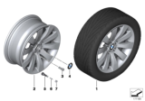 Diagram for BMW 550i GT Alloy Wheels - 36116777777