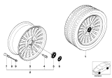 Diagram for BMW 525i Alloy Wheels - 36111092209