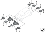 Diagram for 2009 BMW X3 Parking Assist Distance Sensor - 66209270501