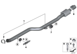 Diagram for BMW X4 Exhaust Pipe - 18307646097