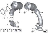 Diagram for BMW X5 M Catalytic Converter Gasket - 18307577959