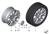 Diagram for BMW 550i GT Alloy Wheels - 36117841225