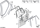 Diagram for BMW X5 Door Moldings - 51357444071