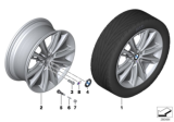 Diagram for 2013 BMW 550i xDrive Alloy Wheels - 36116854558
