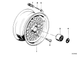 Diagram for 1982 BMW 320i Alloy Wheels - 36111124111