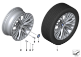 Diagram for 2011 BMW Z4 Alloy Wheels - 36116785251