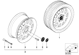 Diagram for BMW 323Ci Alloy Wheels - 36111094499