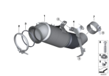 Diagram for BMW 440i Gran Coupe Catalytic Converter - 18327643152