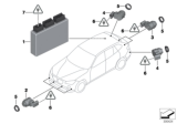 Diagram for 2006 BMW 325xi Parking Assist Distance Sensor - 66209196705