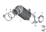 Diagram for 2014 BMW 335i Catalytic Converter - 18328603875
