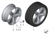 Diagram for BMW 550i GT Alloy Wheels - 36116787604
