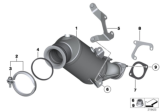 Diagram for BMW 335i xDrive Catalytic Converter - 18307597063