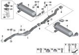 Diagram for BMW 740i Muffler Hanger Straps - 18308635587