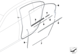 Diagram for BMW 740i Door Seal - 51357177943