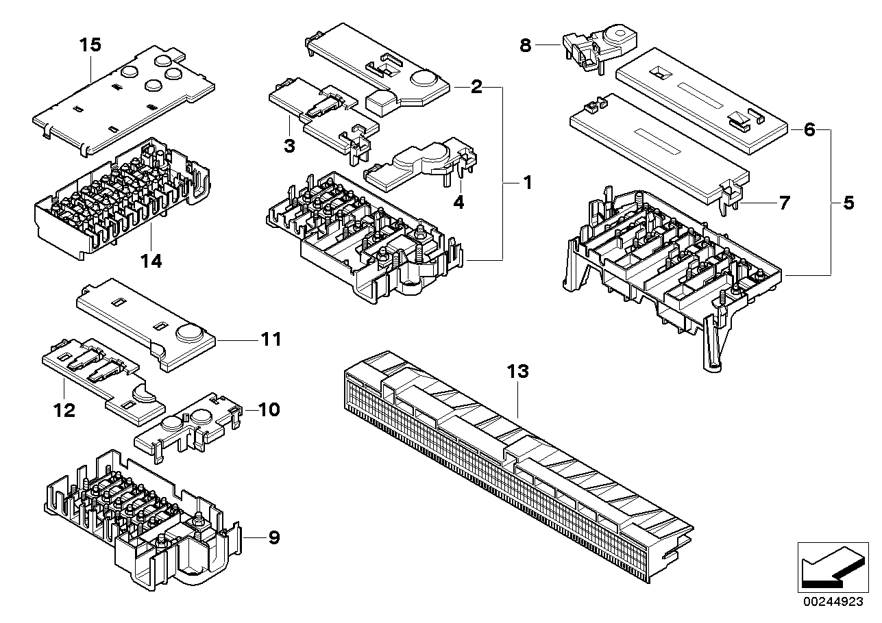 61108365530 Genuine BMW Fuse Housing 8Fold