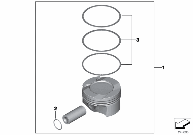 11257594453 - Genuine BMW Repair Kit Piston Rings