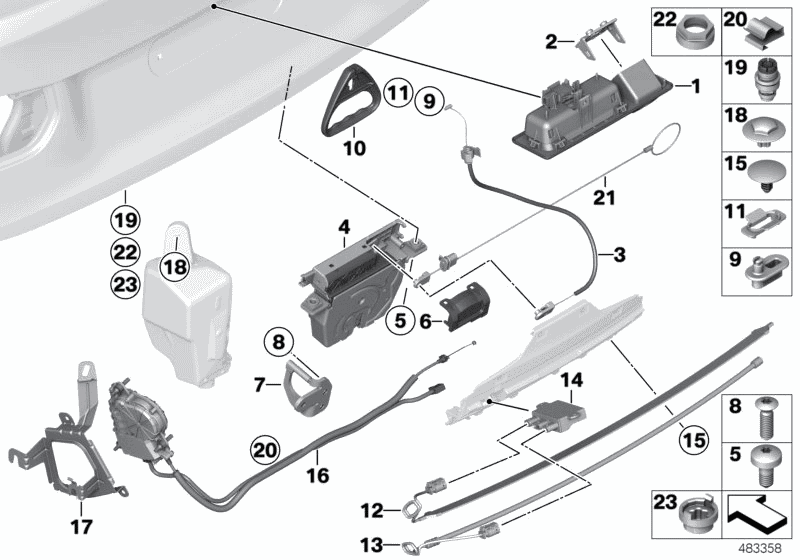 51247191212 Genuine BMW Lock Trunk Lid