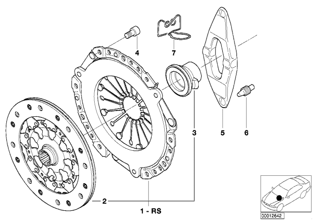 21217524974 Genuine BMW Clutch Plate