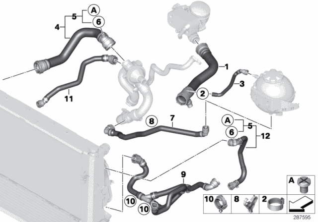 17127596837 - Genuine BMW Coolant Hose