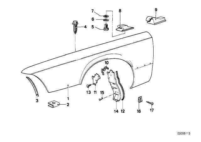 Side Panel, Front - 1989 BMW 635CSi Coupe(E24)