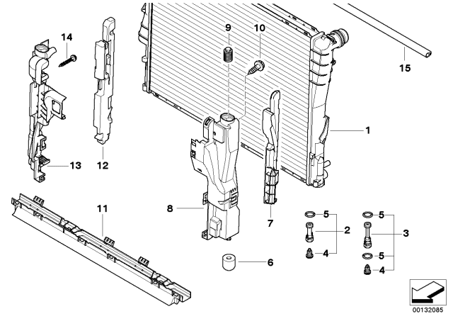 Mounting Parts For Radiator - 2008 BMW X3 3.0si(E83)