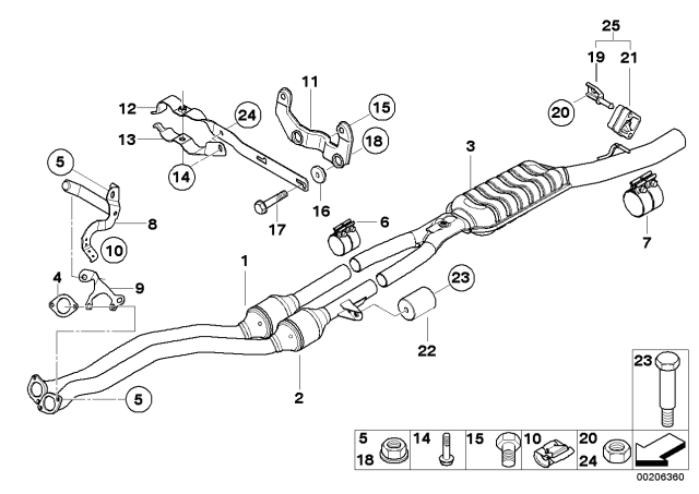 18407540023 Genuine BMW Collar Screw