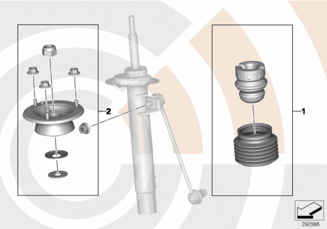 Repair Kits, Shock Absorbers, Front of Front / Rear Axle - 2003 BMW ...