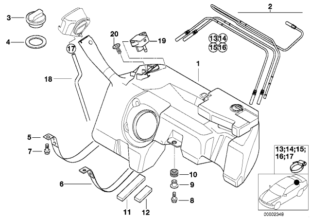 16141182581 Genuine BMW Fuel Tank Pressure Sensor