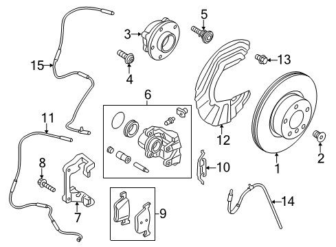 Front Brake Pad Set Diagram for 34106859182